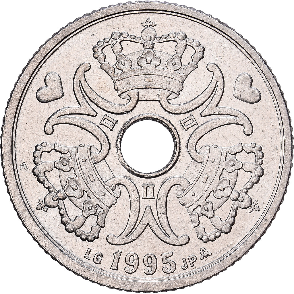 Denmark, Margrethe II, 5 Kroner, 1995, Copenhagen, Copper-nickel, MS(60-62)
