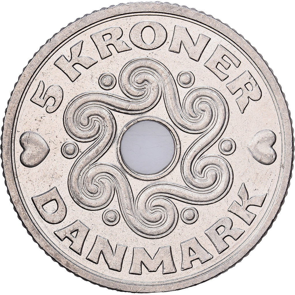 Denmark, Margrethe II, 5 Kroner, 1995, Copenhagen, Copper-nickel, MS(60-62)