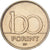 Hungría, 100 Forint, 1995, Budapest, Níquel - latón, MBC, KM:698