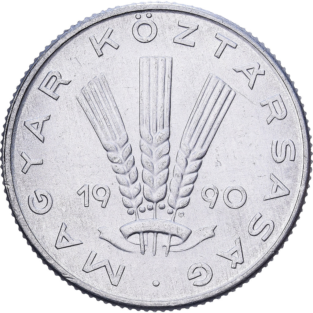 Hungary, 20 Fillér, 1990, Budapest, Aluminum, AU(50-53), KM:676