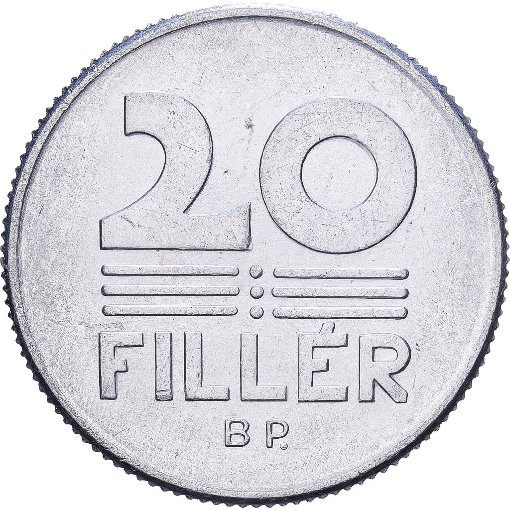 Hungary, 20 Fillér, 1990, Budapest, Aluminum, AU(50-53), KM:676
