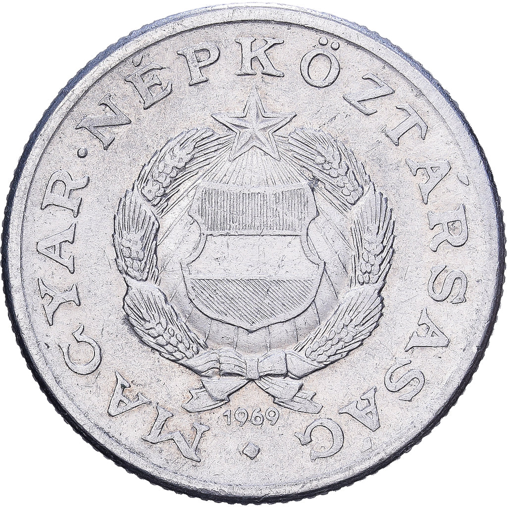 Hungría, Forint, 1969, Aluminio, MBC, KM:575