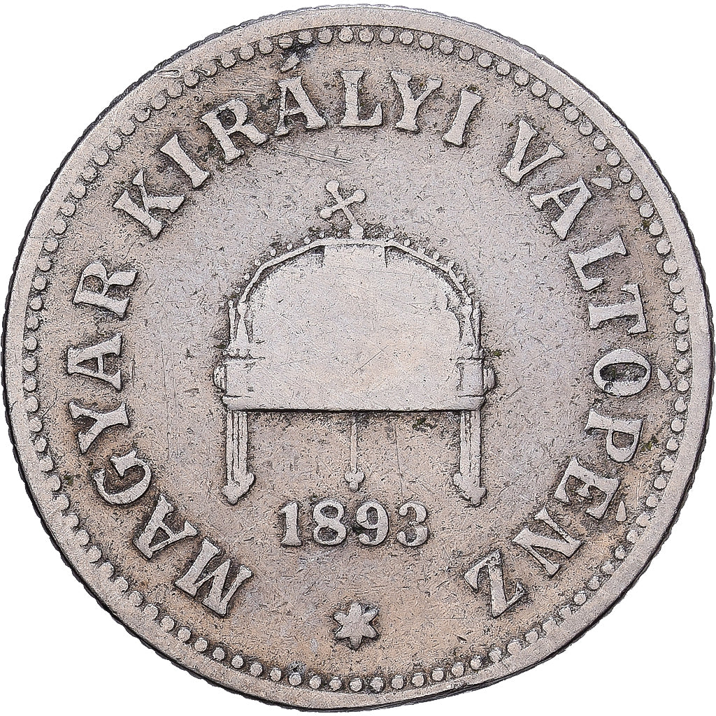 Hongarije, Franz Joseph I, 10 Filler, 1893, Kormoczbanya, Nickel, FR, KM:482