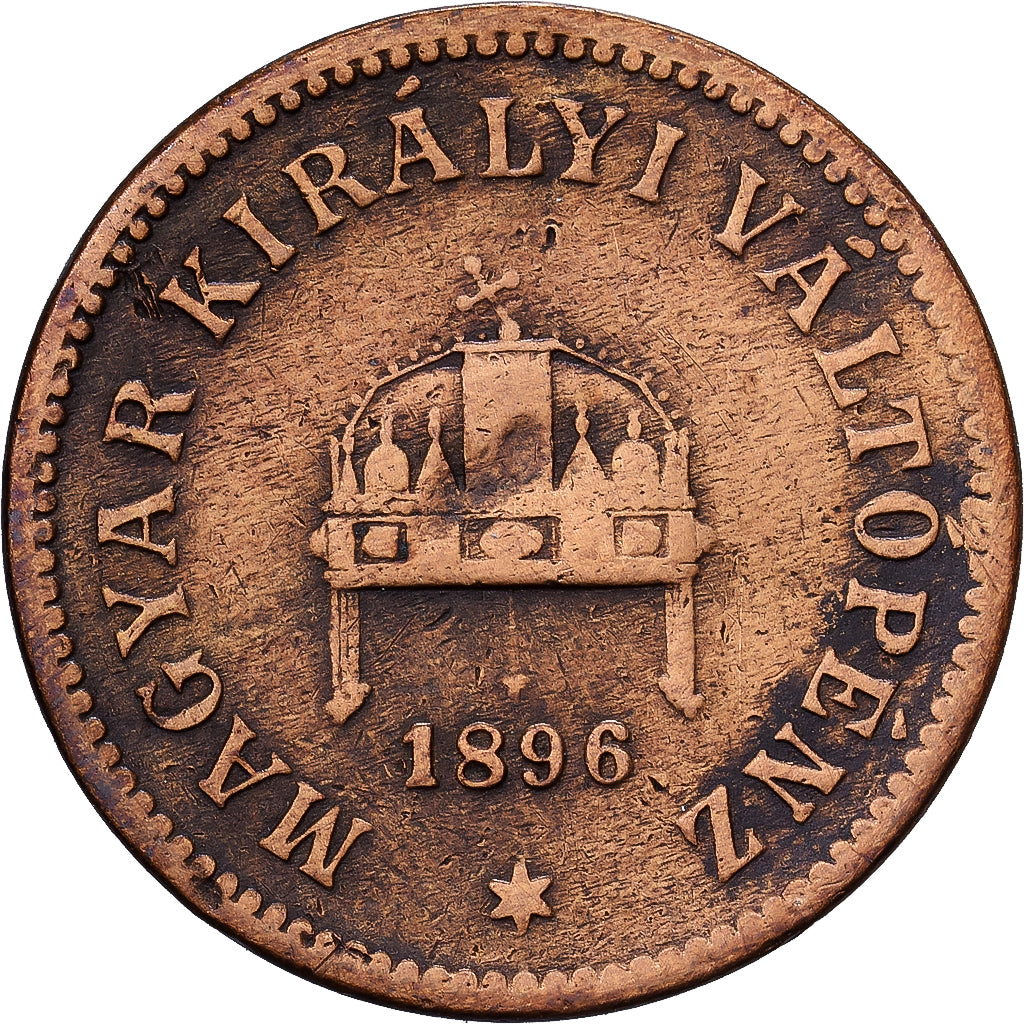 Hongarije, Franz Joseph I, 2 Filler, 1896, Kormoczbanya, Bronzen, FR, KM:481