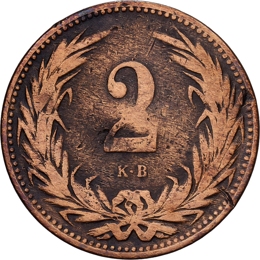 Hongarije, Franz Joseph I, 2 Filler, 1896, Kormoczbanya, Bronzen, FR, KM:481