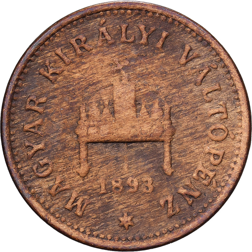 Hongarije, Franz Joseph I, Filler, 1893, Kormoczbanya, Bronzen, FR, KM:480