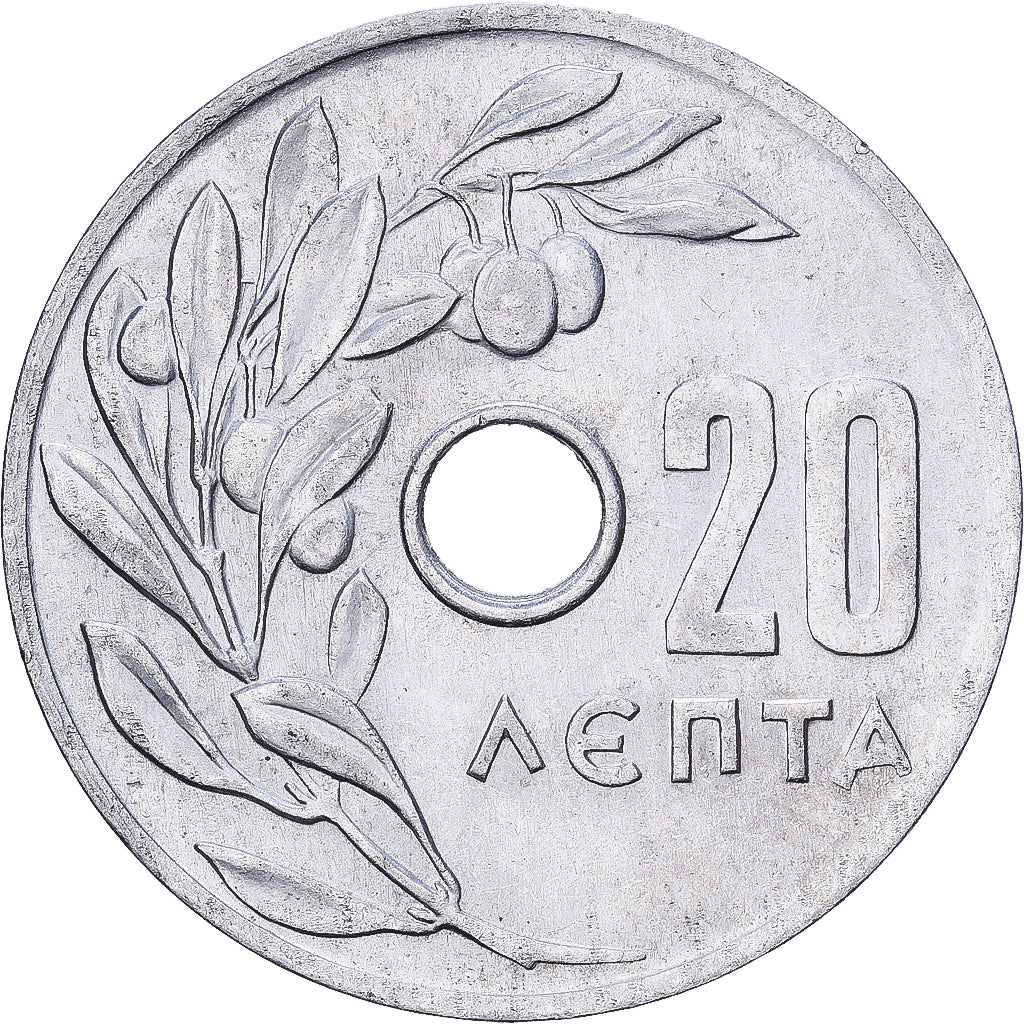 Grèce, 20 Lepta, 1969, Aluminium, SUP, KM:79
