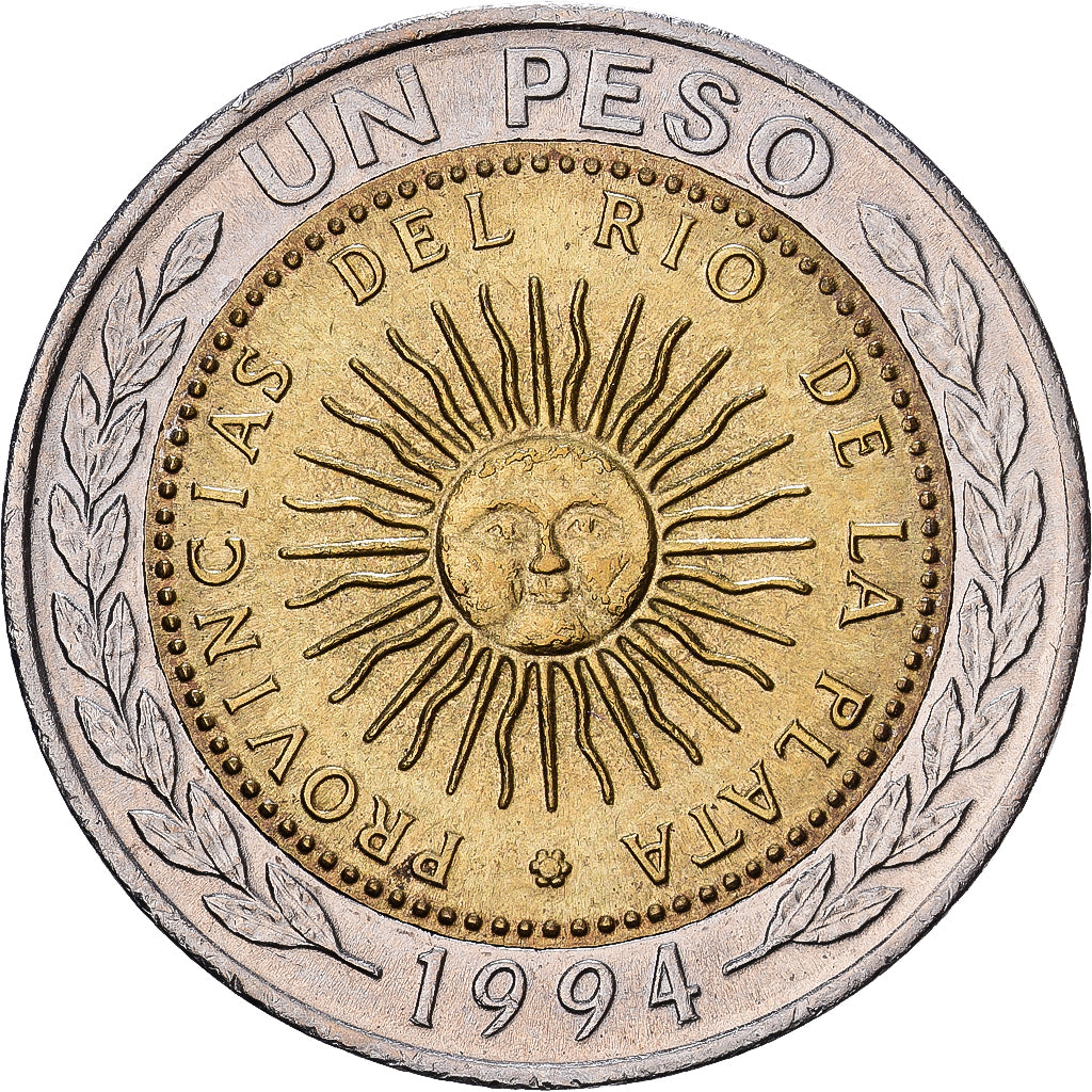 Argentina, Peso, 1994, Bimetaliczny, MS63, KM:112.1