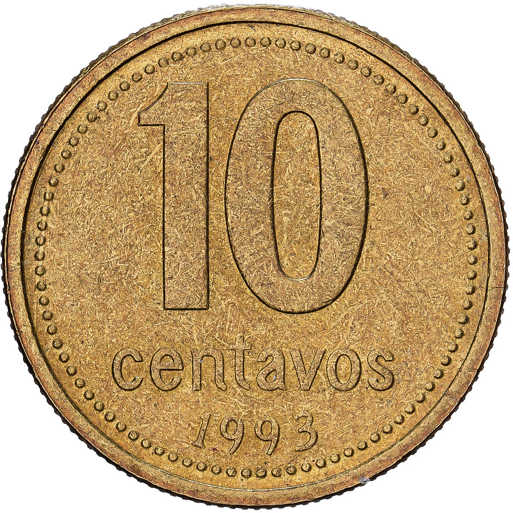 Argentinien, 10 Centavos, 1993, Aluminum-Bronze, SS, KM:107
