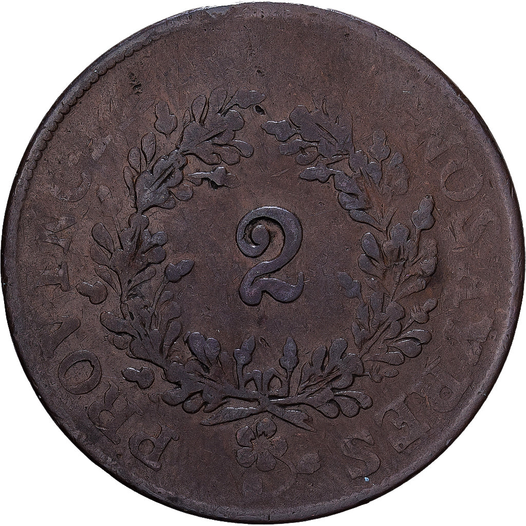 Argentina, BUENOS AIRES, 2 Reales, 1854, Copper, VF(20-25), KM:9