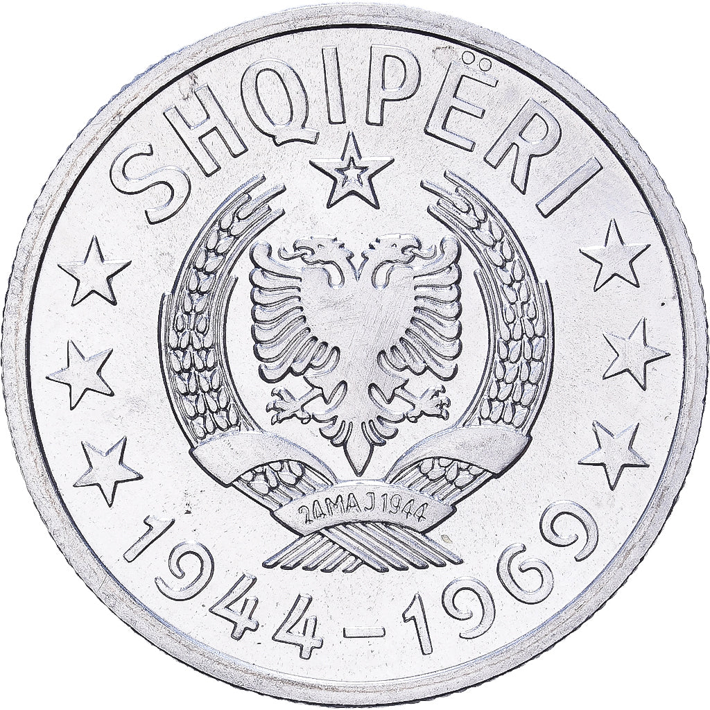 Albania, 50 Qindarka, 1969, Aluminium, MS(64), KM:47