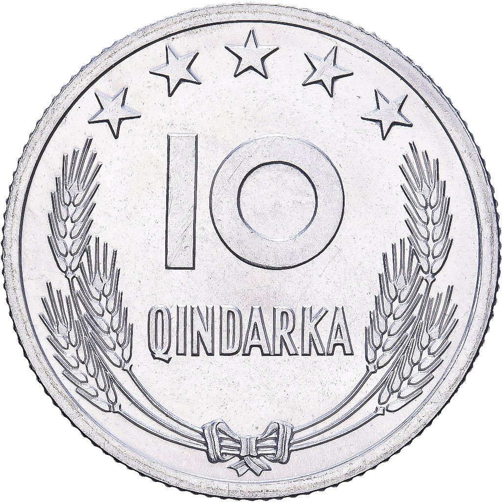 Albania, 10 Qindarka, 1969, Aluminium, UNZ+, KM:45