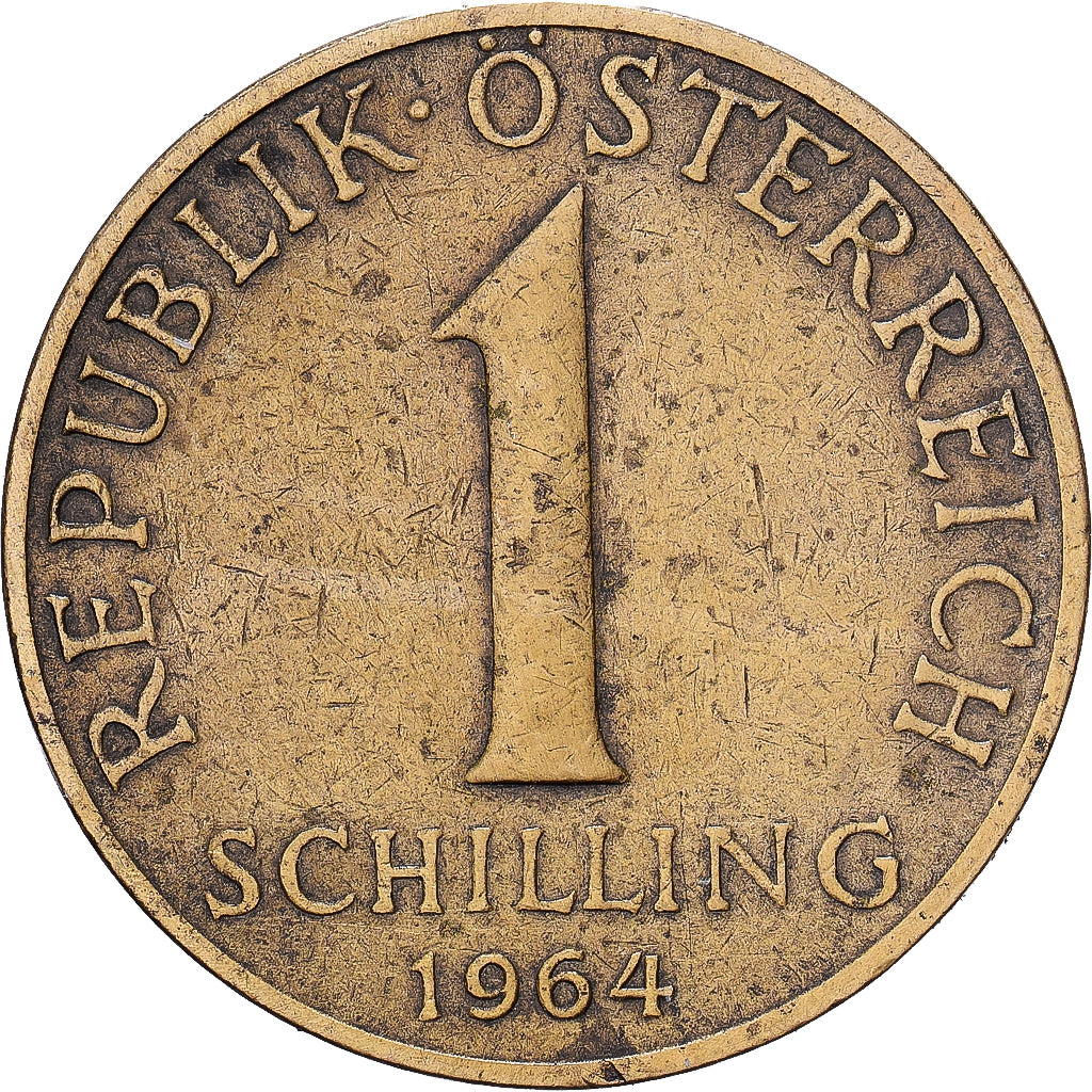 Austria, Schilling, 1964, Aluminio - bronce, BC+, KM:2886
