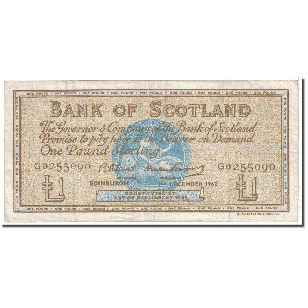 Billet, Scotland, 1 Pound, 1962, 1962-12-03, KM:102a, TB