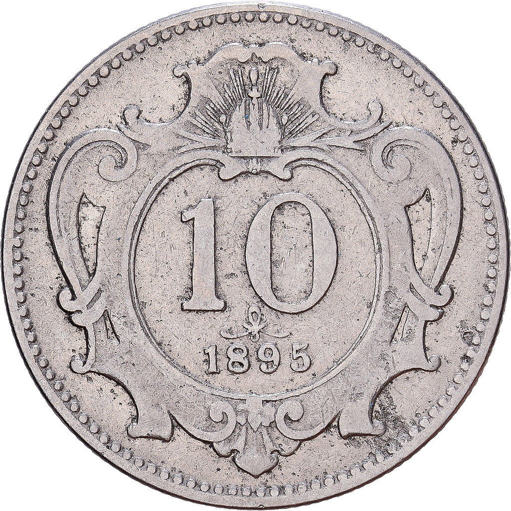 Austria, Franz Joseph I, 10 Heller, 1895, Nichel, MB+, KM:2802
