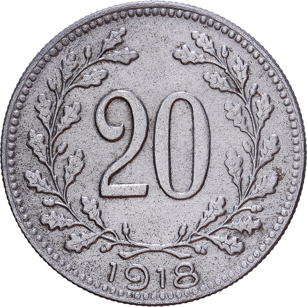 Austria, Karl I, 20 Heller, 1918, Ferro, BB, KM:2826