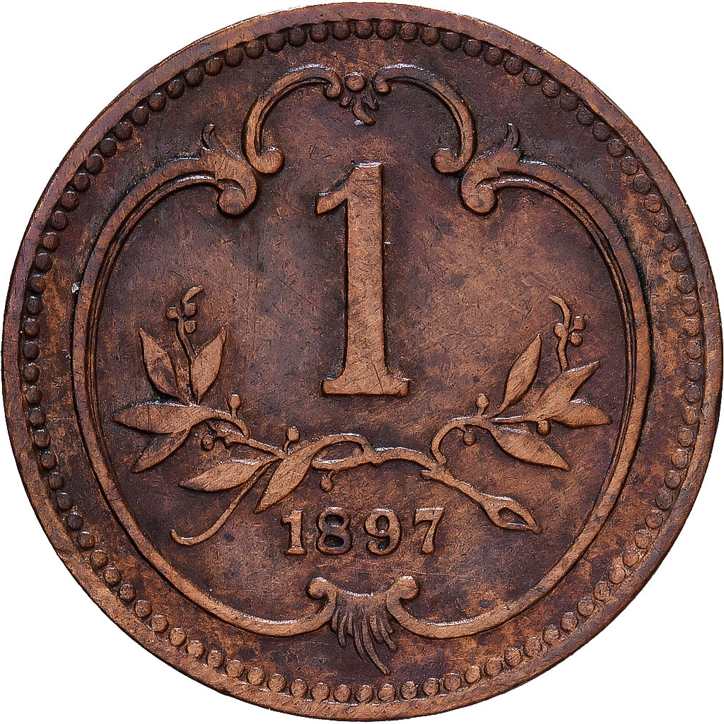 Austria, Franz Joseph I, Heller, 1897, Bronze, EF(40-45), KM:2800