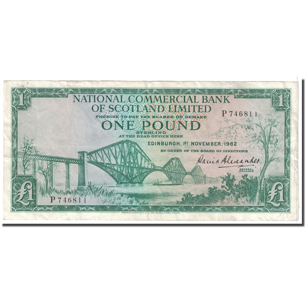 Billete, 1 Pound, 1962, Escocia, 1962-11-01, KM:269a, MBC