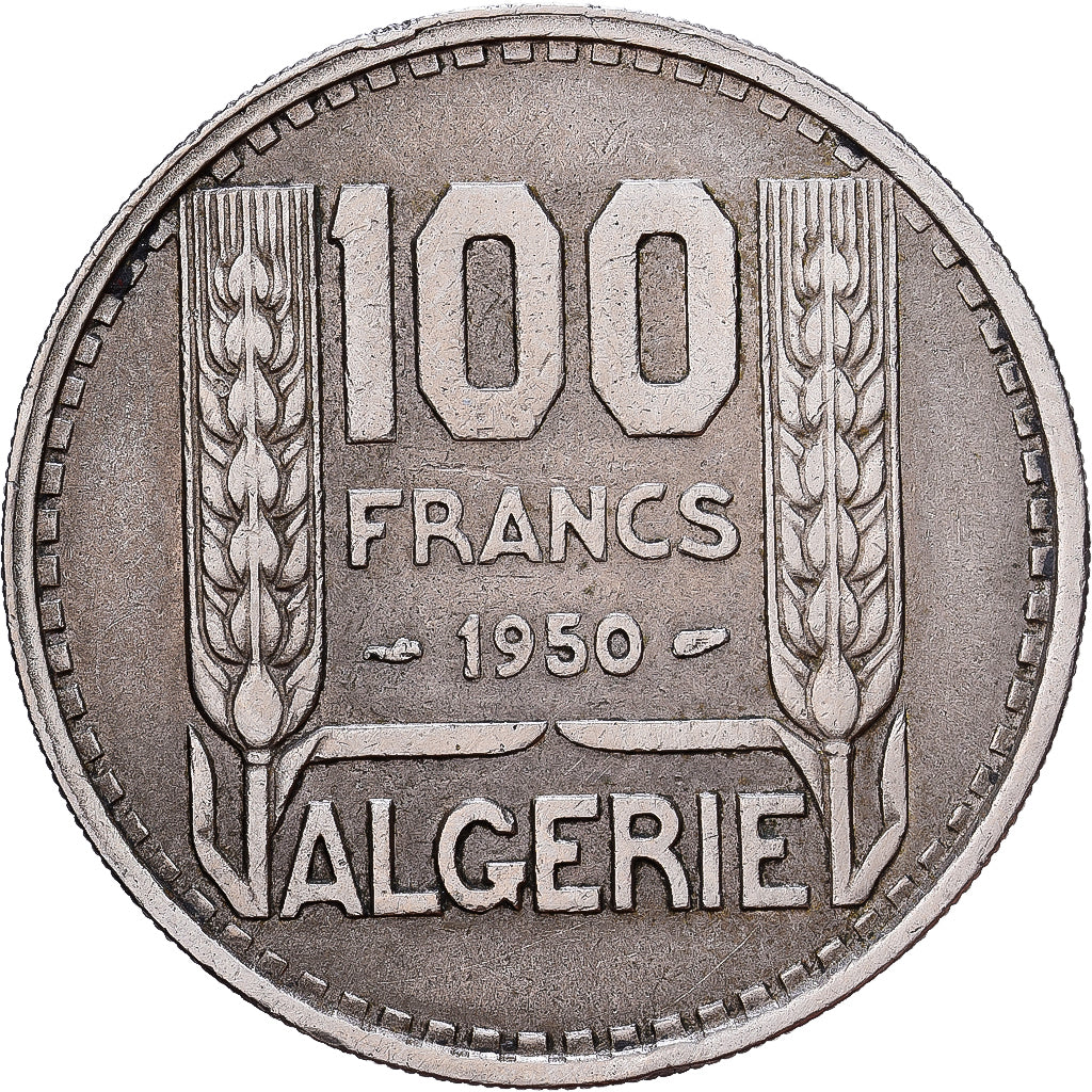 Algeria, 100 Francs, 1950, Paris, Kupfer-Nickel, SS, KM:93