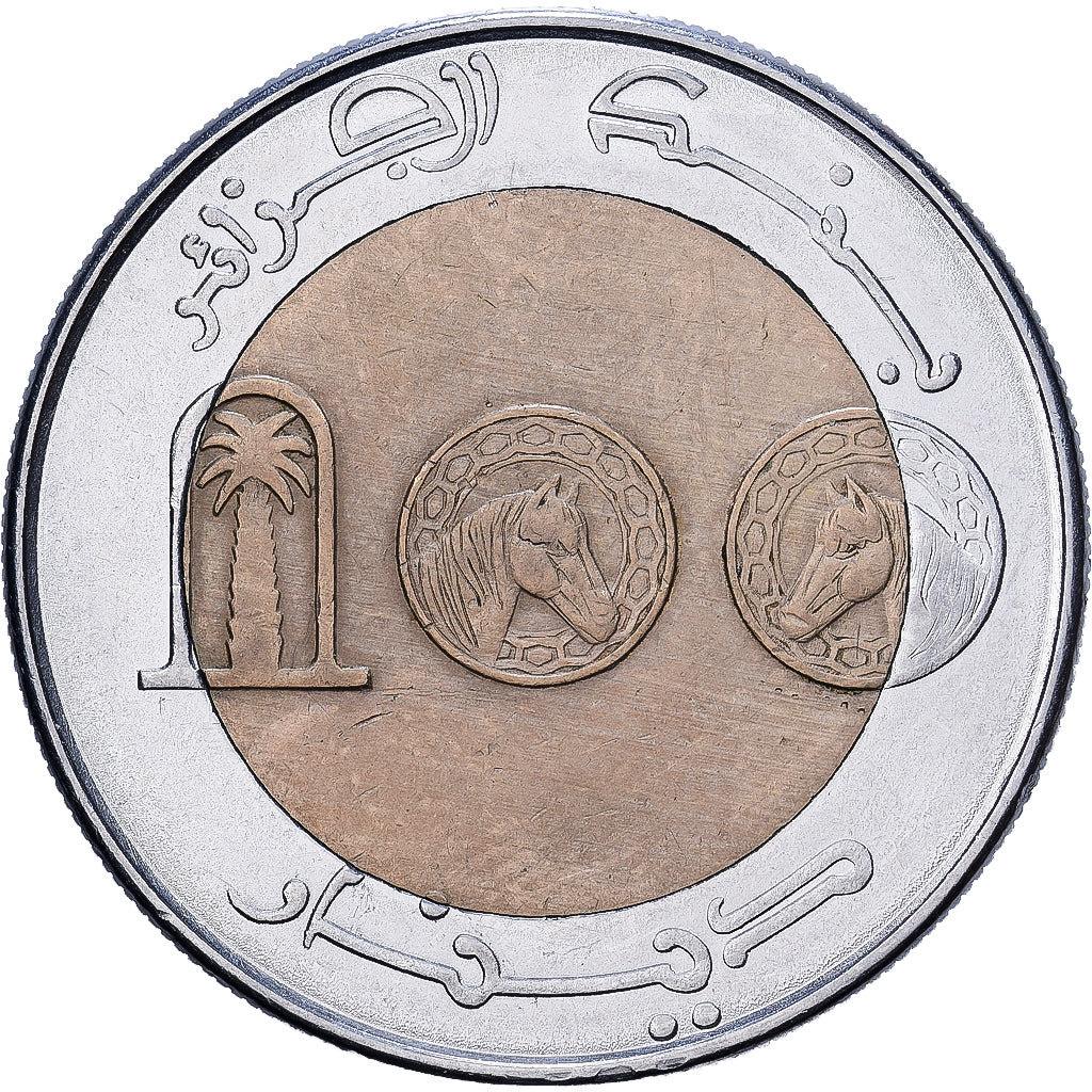 Algerije, 100 Dinars, 1993, Algiers, Bi-Metallic, ZF, KM:132