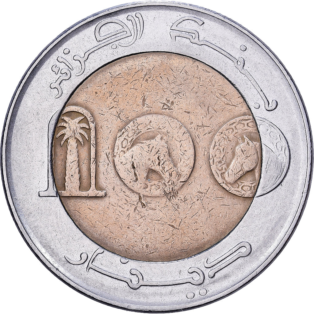 Algerije, 100 Dinars, 2009, Algiers, Bi-Metallic, FR+, KM:132