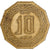 Algeria, 10 Dinars, 1979, Aluminio - bronce, MBC, KM:110