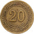 Algeria, 20 Centimes, 1972, Aluminio - bronce, MBC, KM:103