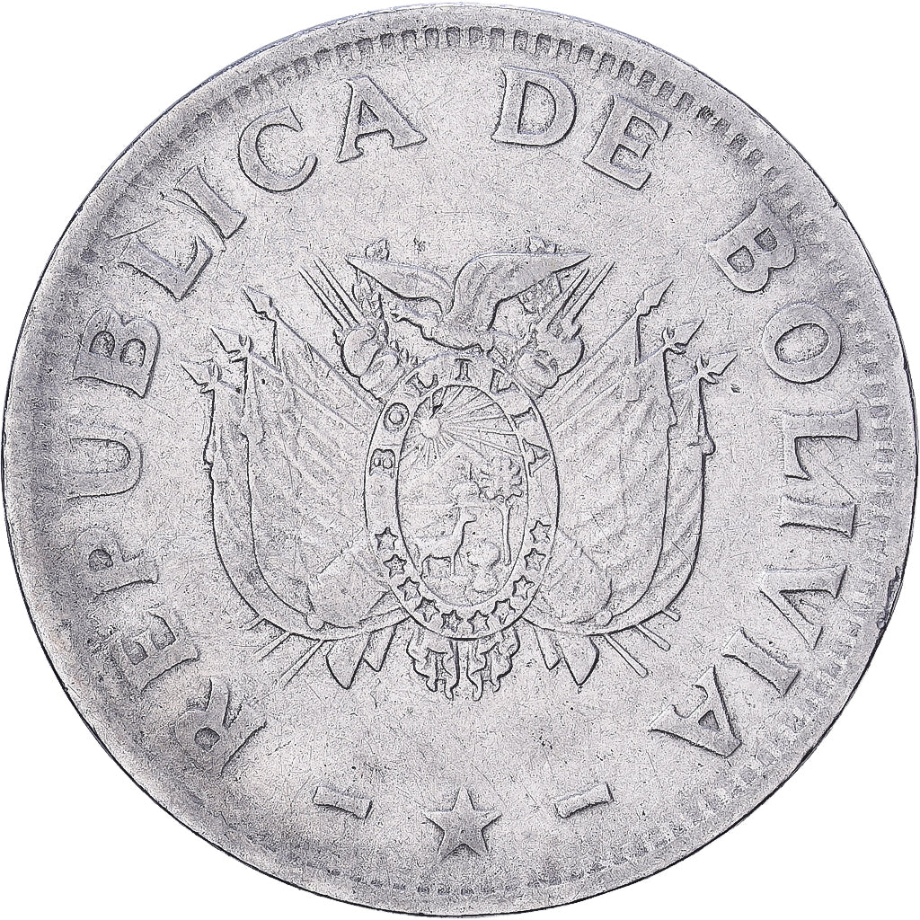 Bolivien, 50 Centavos, 1987, Stainless Steel, SS, KM:204