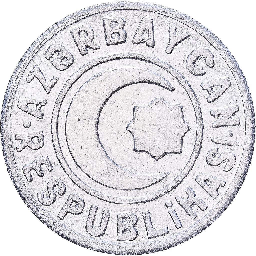 Azerbaigian, 20 Qapik, 1992, Alluminio, BB+, KM:3a