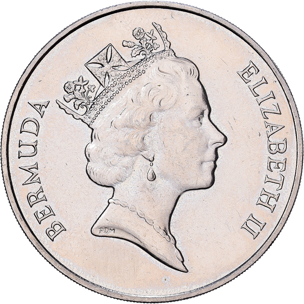 Bermuda, Elizabeth II, Dollar, 1988, Miedź-Nikiel, AU(55-58), KM:55