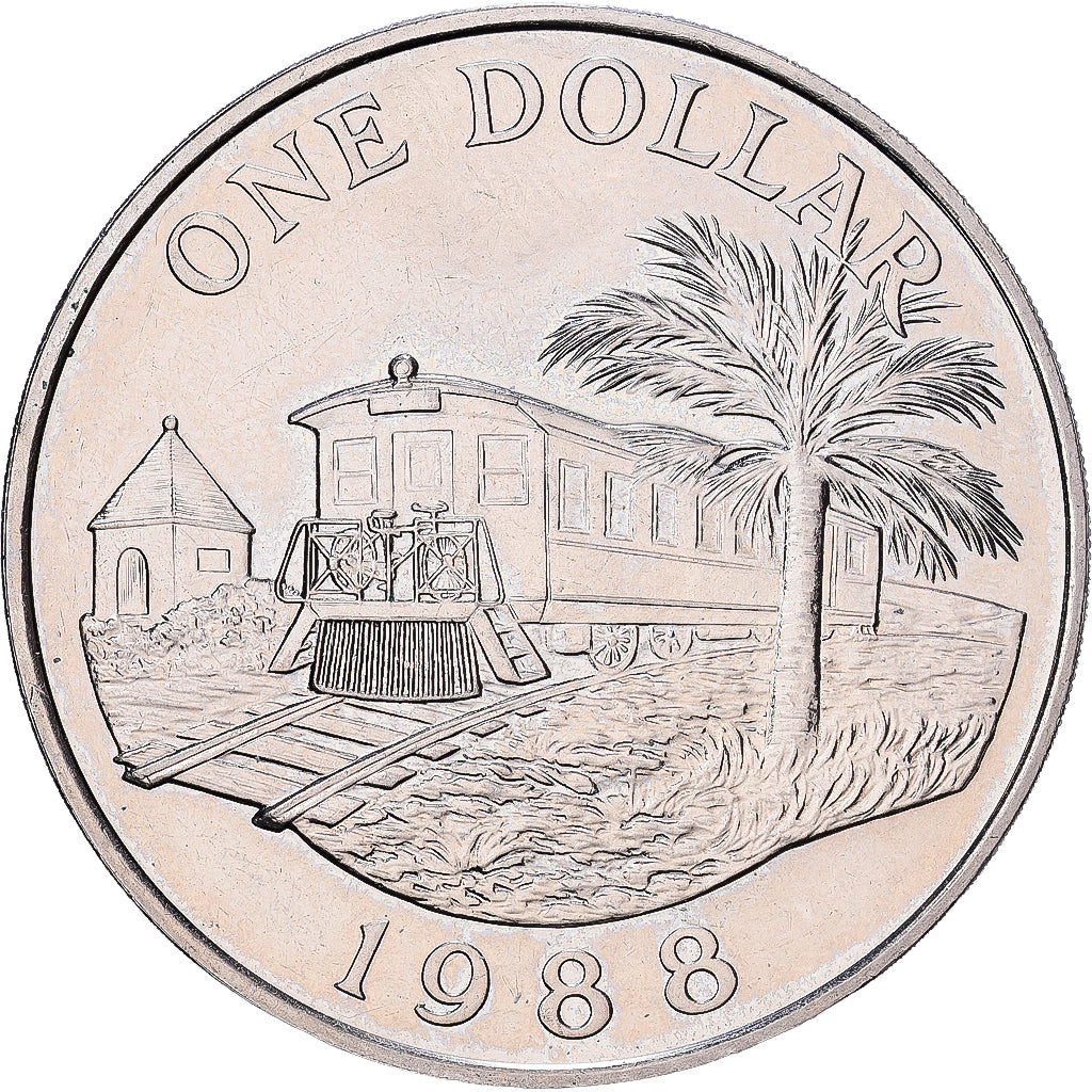 Bermuda, Elizabeth II, Dollar, 1988, Miedź-Nikiel, AU(55-58), KM:55