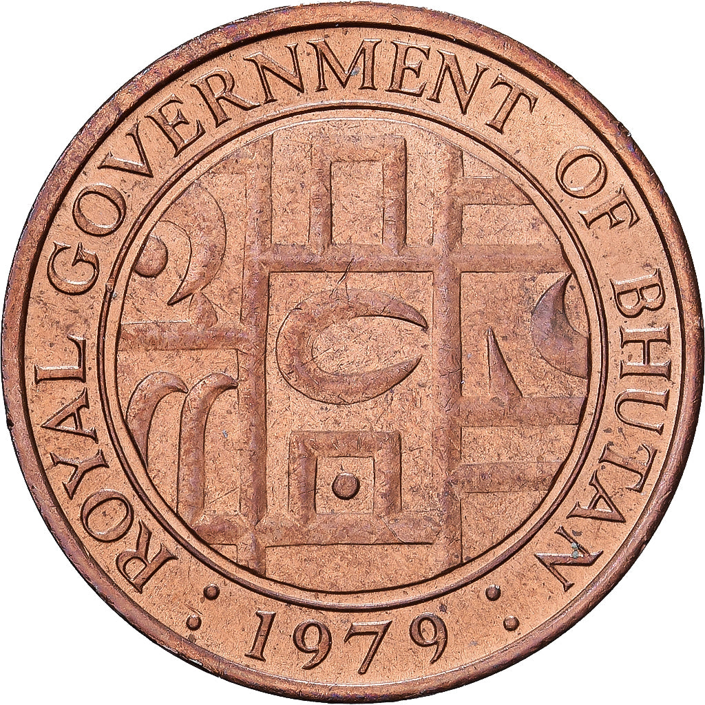 Bután, 5 Chetrums, 1979, Bronce, EBC+, KM:45