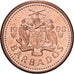 Barbados, Cent, 1998, Royal Canadian Mint, Copper Plated Zinc, AU(55-58), KM:10a