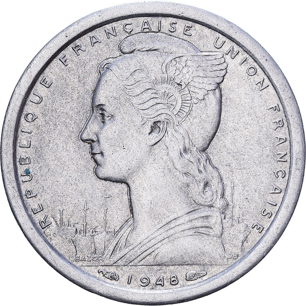 États de l'Afrique équatoriale, Franc, 1948, Paris, Aluminium, TTB, KM:6