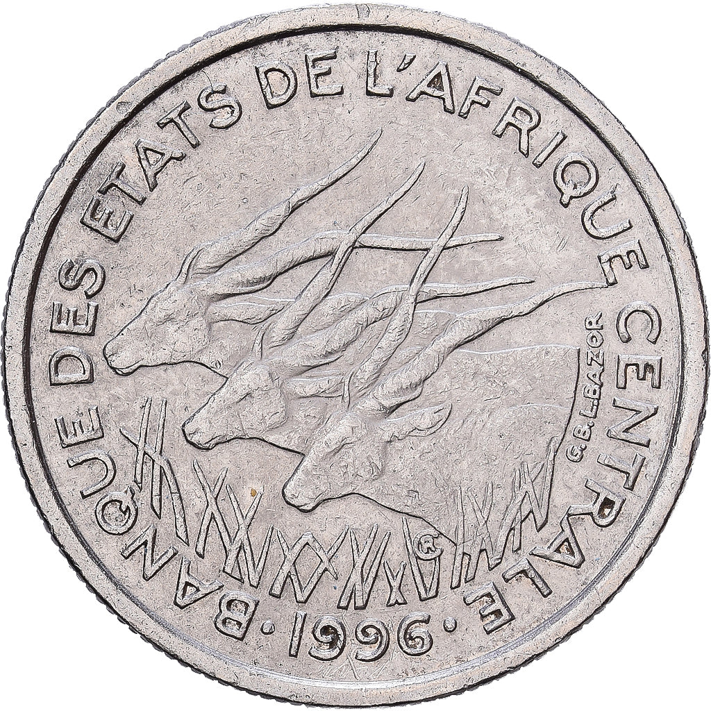 États de l'Afrique centrale, 50 Francs, 1996, Paris, Nickel, TTB, KM:11