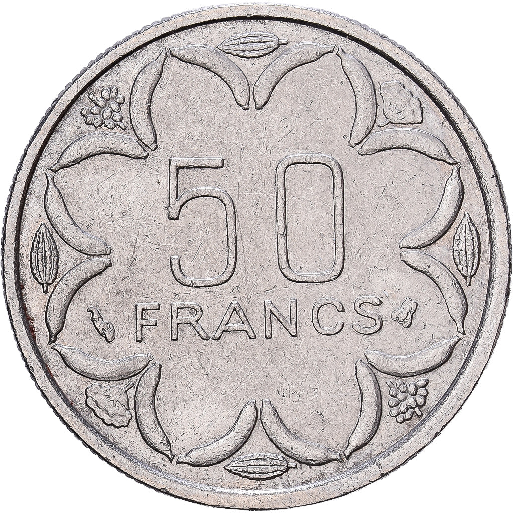 États de l'Afrique centrale, 50 Francs, 1996, Paris, Nickel, TTB, KM:11