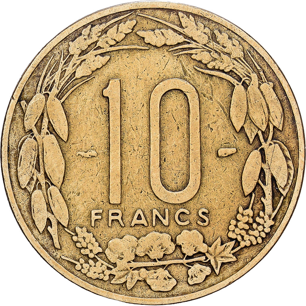 Cameroun, 10 Francs, 1958, Bronze-Aluminium, TB+, KM:11
