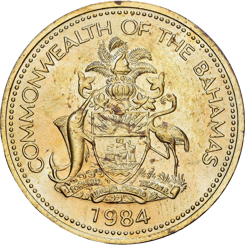 Bahamas, Elizabeth II, Cent, 1984, Franklin Mint, Latón, SC, KM:59
