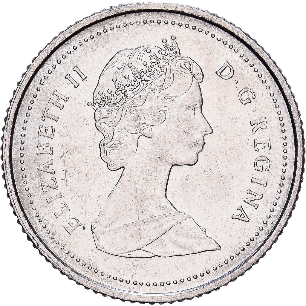 Canada, Elizabeth II, 10 Cents, 1985, Royal Canadian Mint, Nickel, EF(40-45)