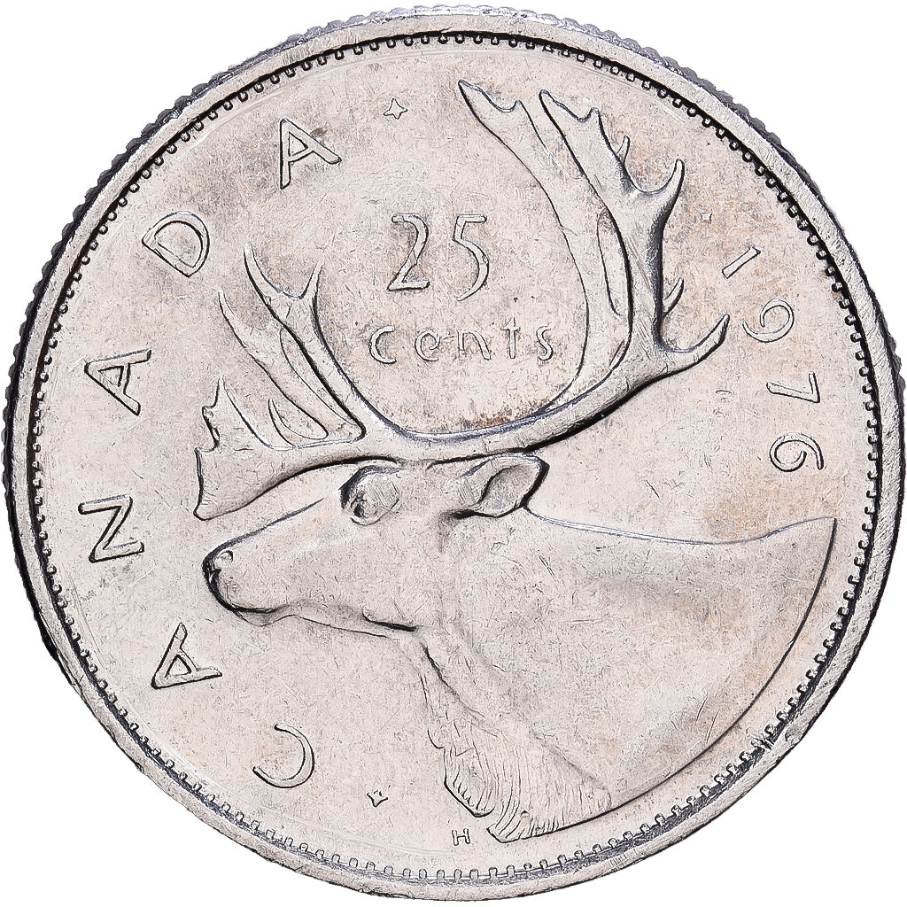 Canada, Elizabeth II, 25 Cents, 1976, Royal Canadian Mint, Nickel, EF(40-45)