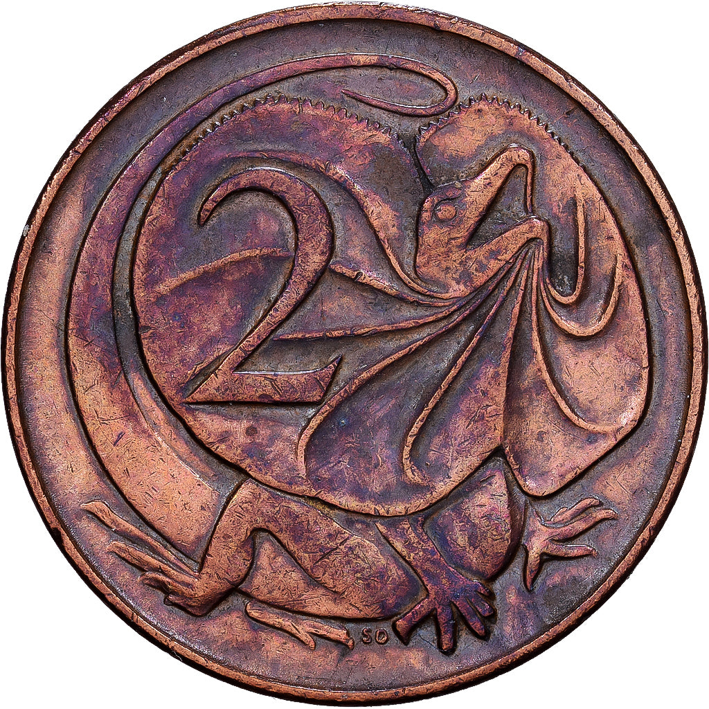 Austrália, 2 Cents, 1966, Bronze, EF(40-45), KM:63