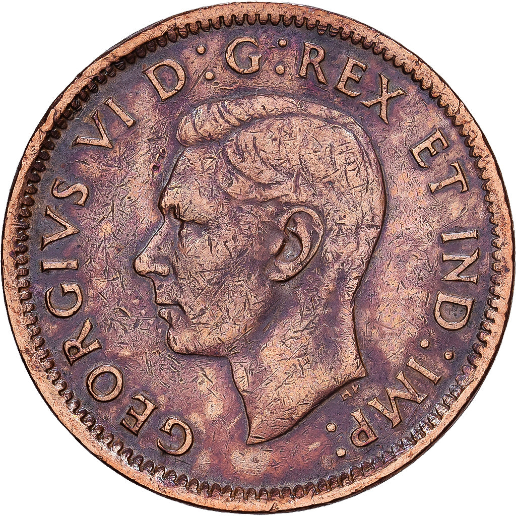 Canada, George VI, Cent, 1945, Royal Canadian Mint, Bronzen, FR+, KM:32