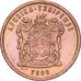 South Africa, 2 Cents, 2000, Copper Plated Steel, AU(50-53), KM:159