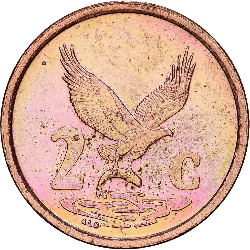South Africa, 2 Cents, 2000, Copper Plated Steel, AU(50-53), KM:159