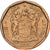 Sudafrica, 10 Cents, 1993, Acciaio placcato in bronzo, BB+, KM:135