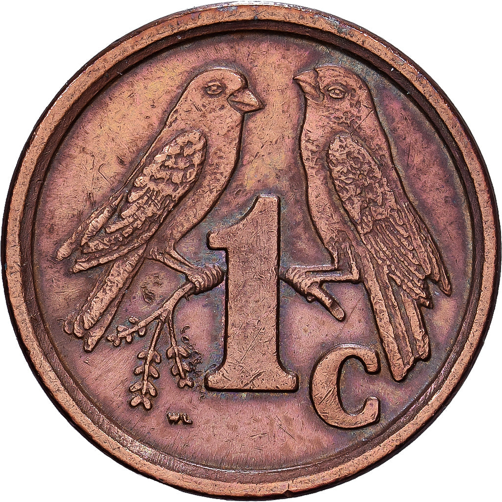 África do Sul, Cent, 1991, Aço Cromado a Cobre, EF(40-45), KM:132