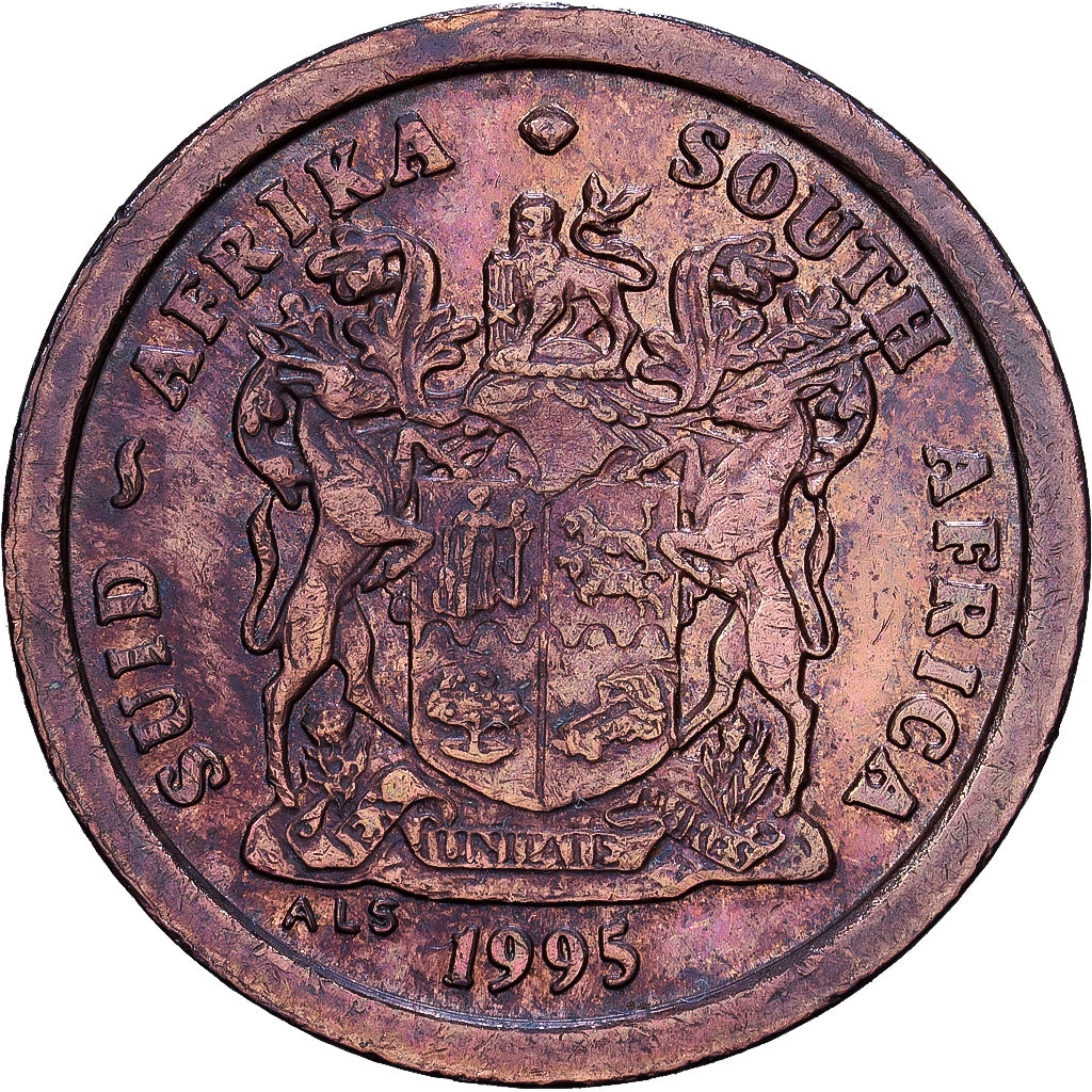 Afrique du Sud, 2 Cents, 1995, Cuivre plaqué acier, TTB, KM:133