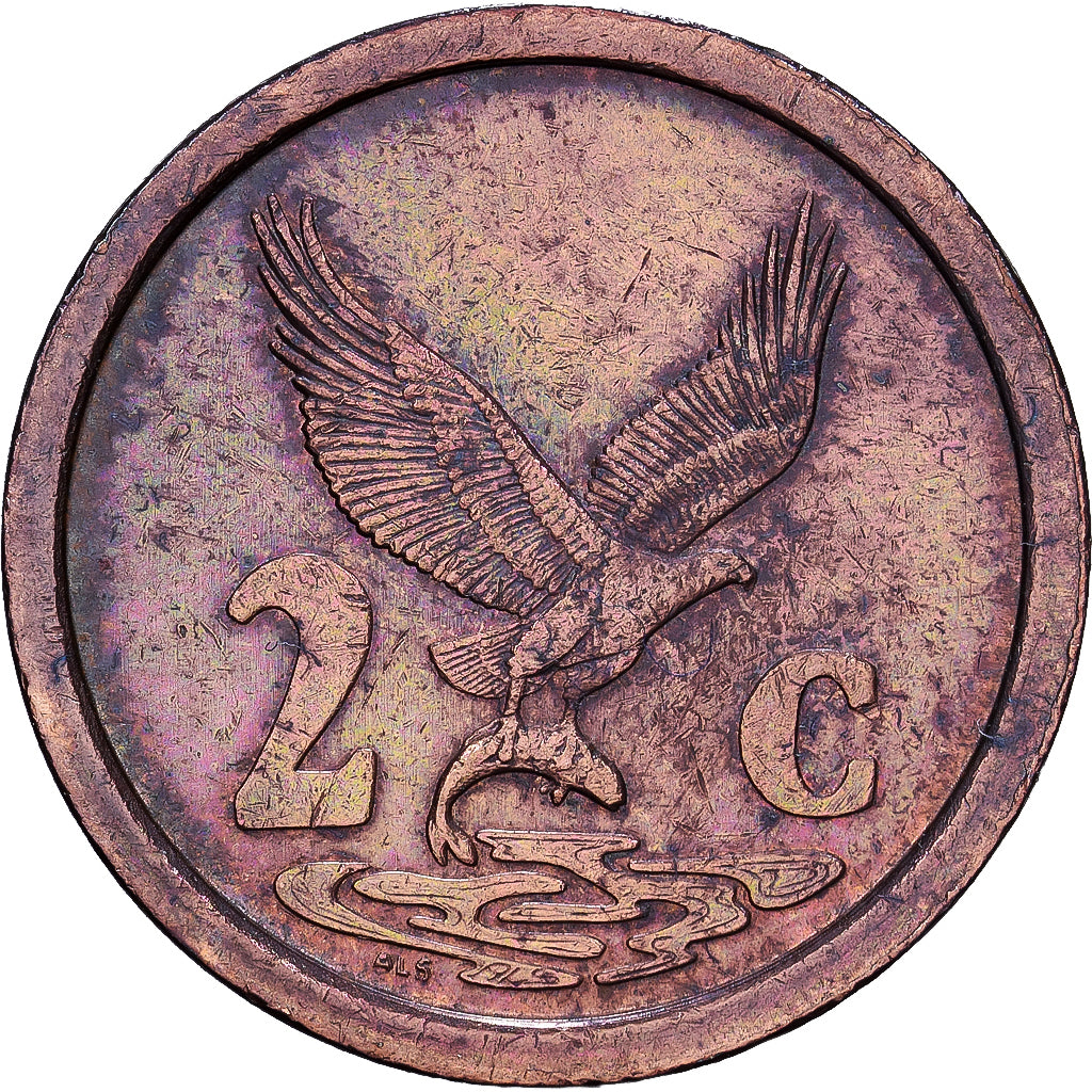 Afrique du Sud, 2 Cents, 1995, Cuivre plaqué acier, TTB, KM:133