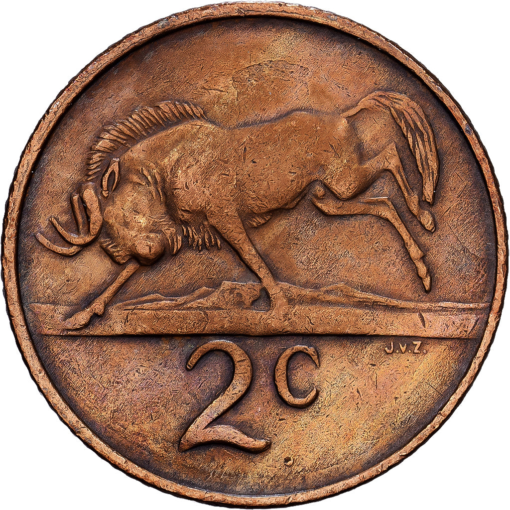 South Africa, 2 Cents, 1981, Bronze, EF(40-45), KM:83