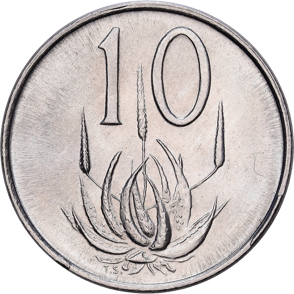 South Africa, 10 Cents, 1965, Nickel, AU(55-58), KM:68.2